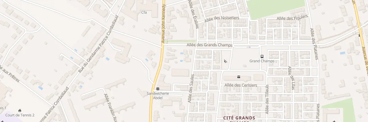 Plan du 10 All des Saules à Châteauroux
