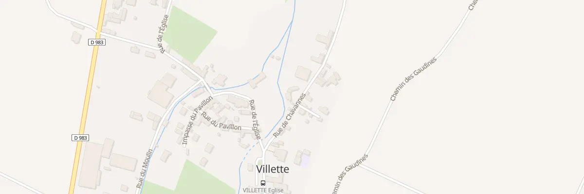 Plan du 2 Rue des Chavannes à Villette