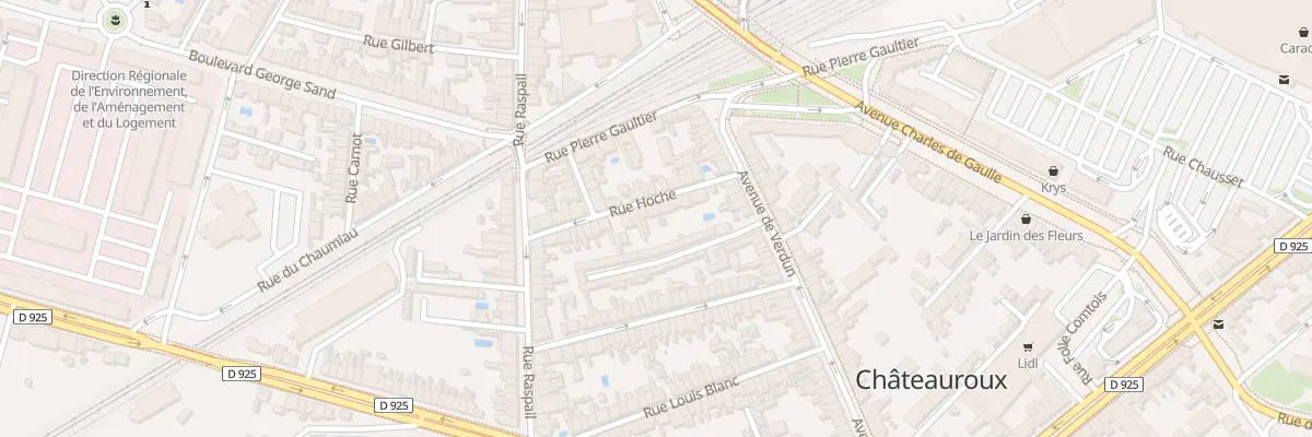 Plan du 9 Rue Hoche à Châteauroux