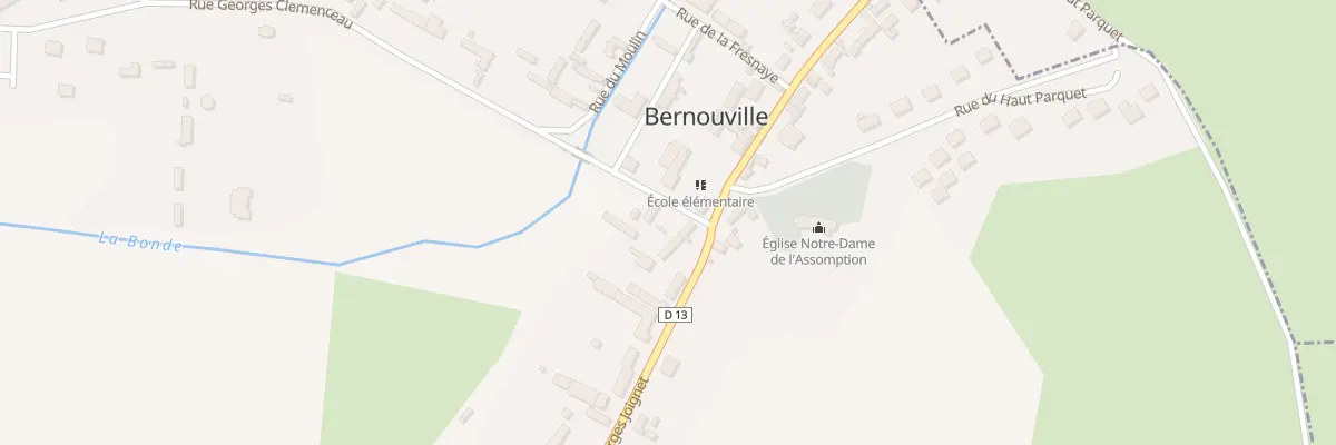 Plan du 1 Rue Georges Clémenceau à Bernouville