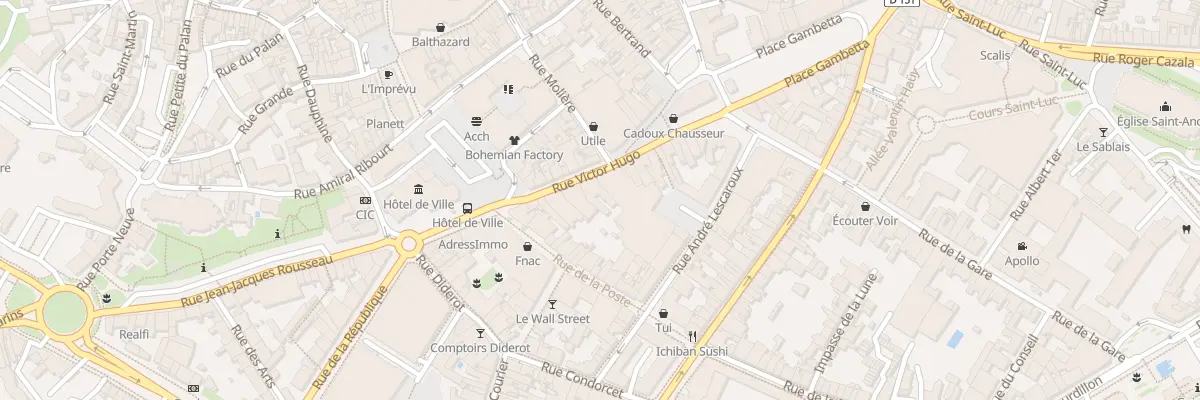 Plan du 25 Rue Victor Hugo à Châteauroux