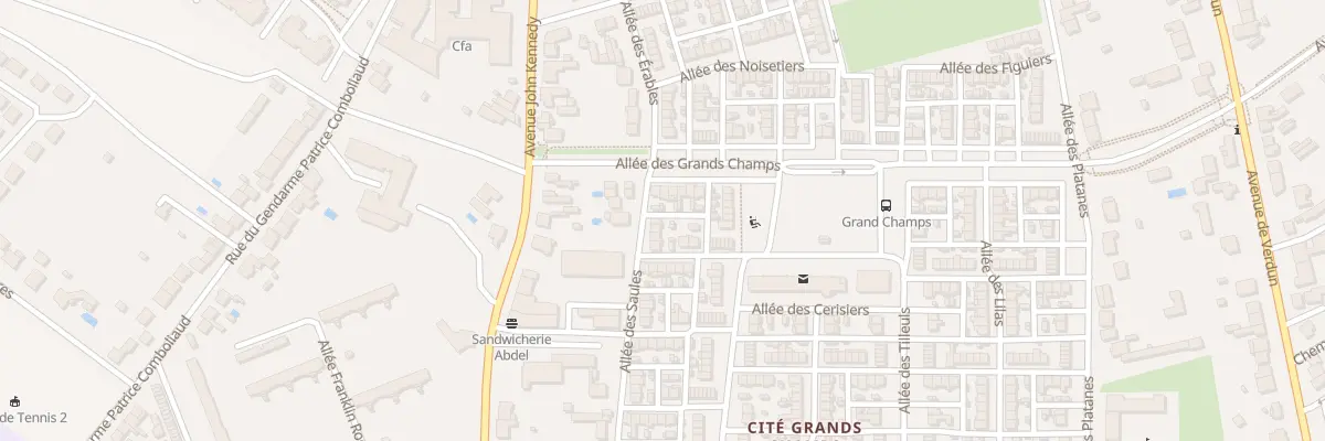 Plan du 1 All des Saules à Châteauroux