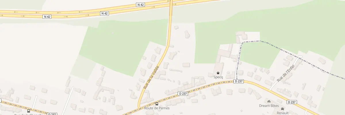 Plan du 13 Rue de la Vallee à Pernes-lès-Boulogne