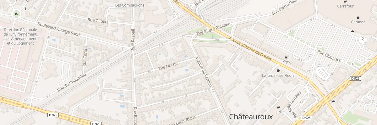 Plan du 54 Av de Verdun à Châteauroux