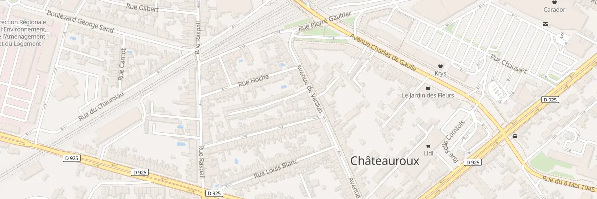 Plan du 66 Av de Verdun à Châteauroux