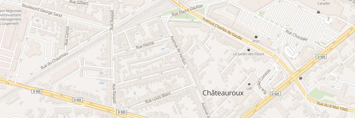 Plan du 70 Av de Verdun à Châteauroux