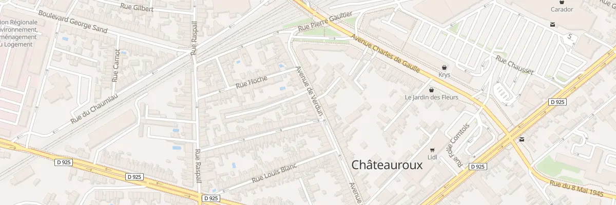 Plan du 68 Av de Verdun à Châteauroux