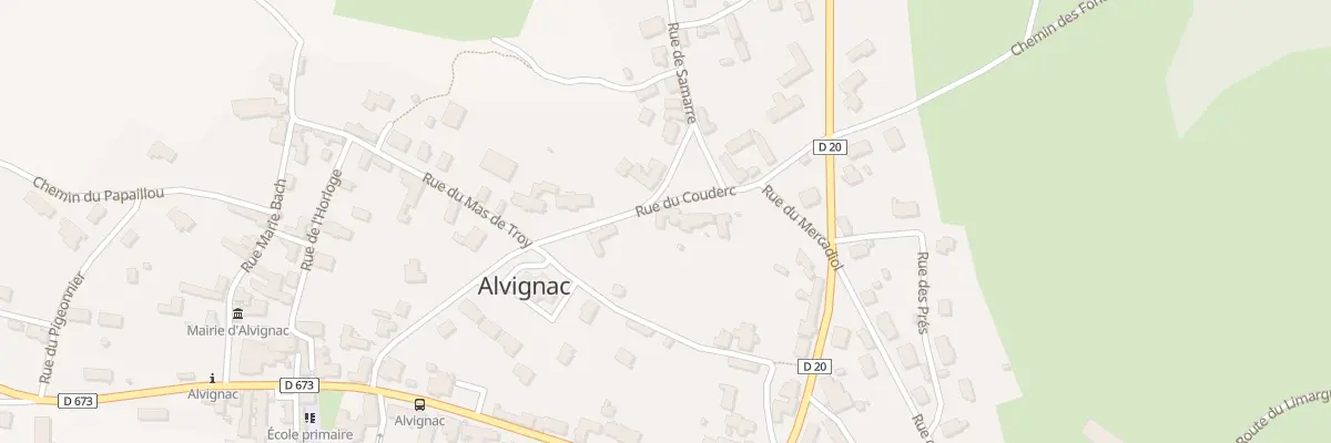 Plan du 92 Rue du Couderc à Alvignac