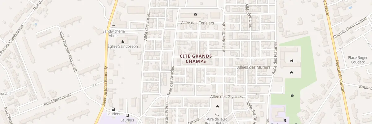 Plan du 3 All des Pêchers à Châteauroux