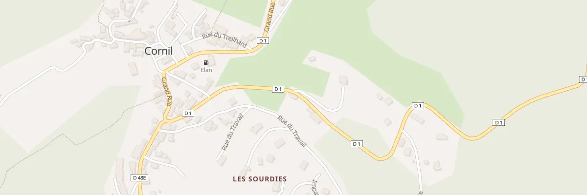 Plan du 242 Rte de Sainte-Fortunade à Cornil