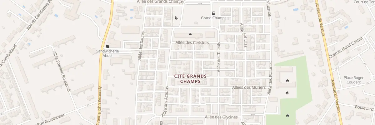 Plan du 6 All des Troënes à Châteauroux