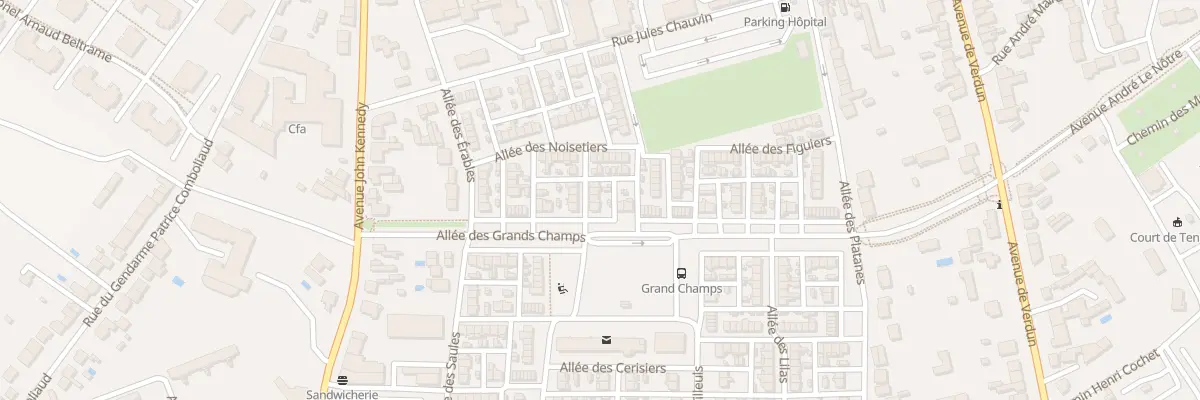Plan du 35 All des Grands-Champs à Châteauroux