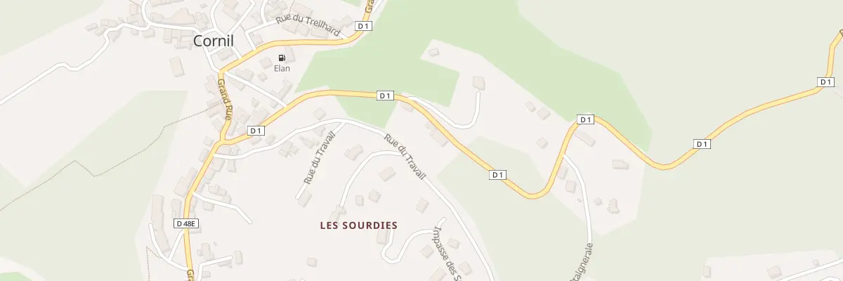 Plan du 282 Rte de Sainte-Fortunade à Cornil