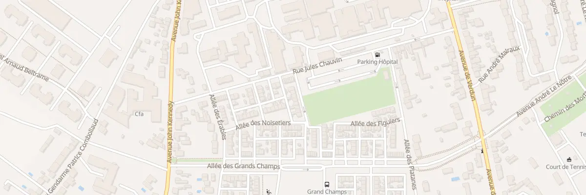 Plan du 6 All des Pruniers à Châteauroux