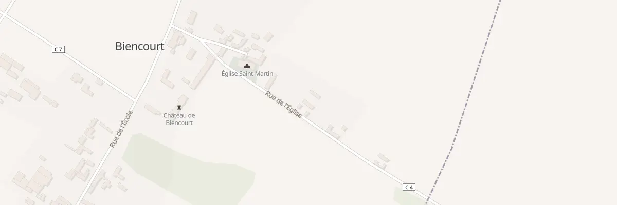 Plan du 7 Rue de l’Eglise à Biencourt