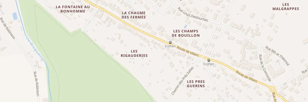 Plan du 54 Rte de Villers à Déols