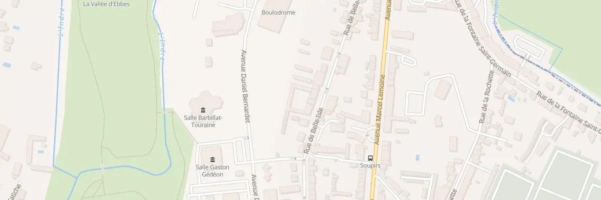 Plan du 51 Rue de Belle-Isle à Châteauroux