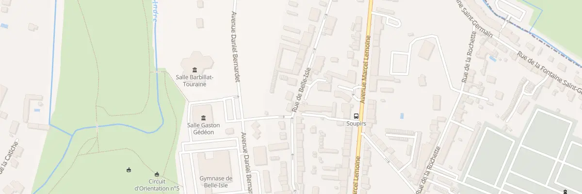 Plan du 45 Rue de Belle-Isle à Châteauroux