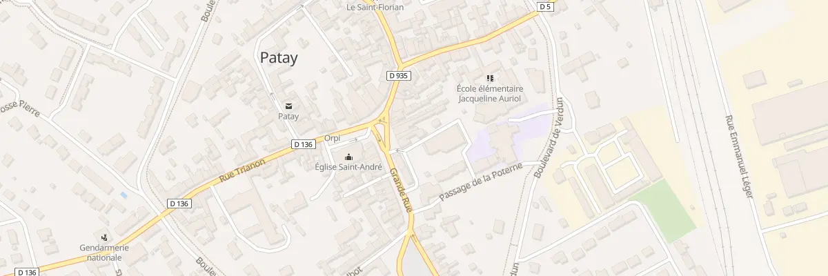 Plan du 2 Pl de la Halle à Patay
