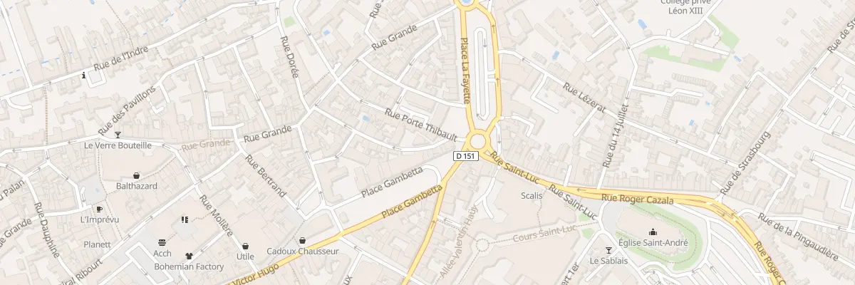 Plan du 33 Rue Thabaud-Boislareine à Châteauroux