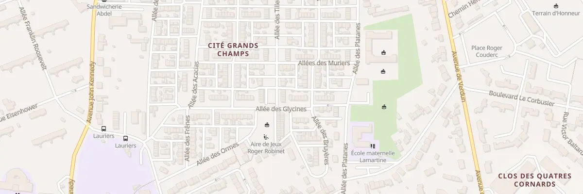 Plan du 25 All des Glycines à Châteauroux