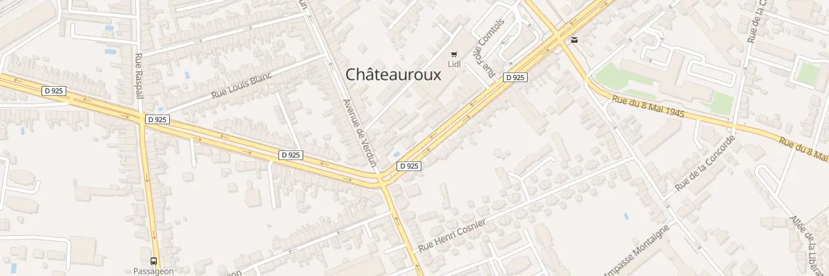 Plan du 150 Bd de Cluis à Châteauroux