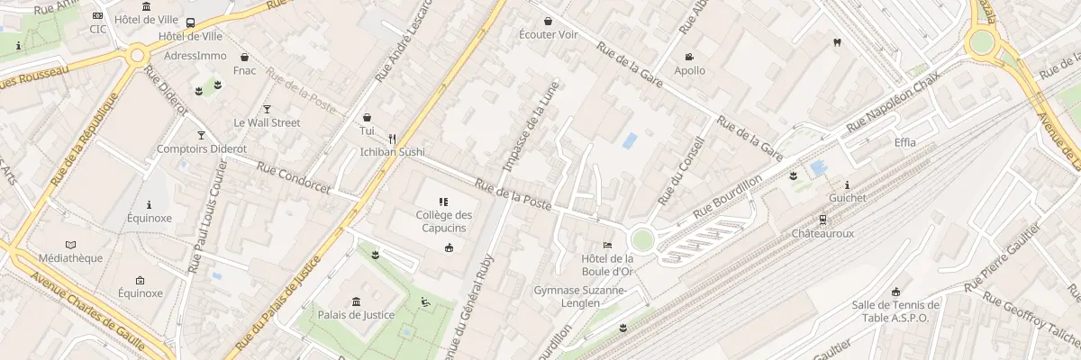 Plan du 65 Rue de la Poste à Châteauroux
