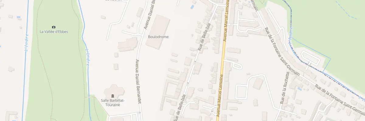 Plan du 61 Rue de Belle-Isle à Châteauroux