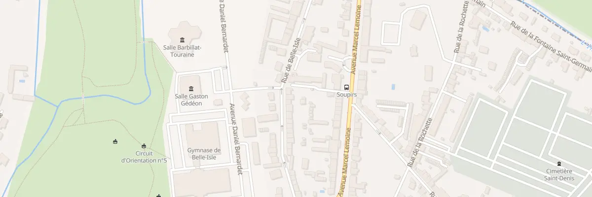 Plan du 36 Rue de Belle-Isle à Châteauroux