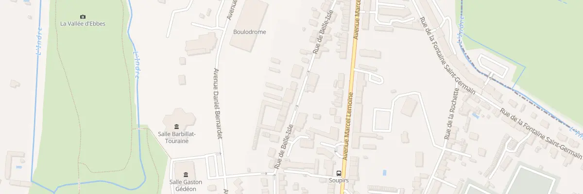 Plan du 57 Rue de Belle-Isle à Châteauroux