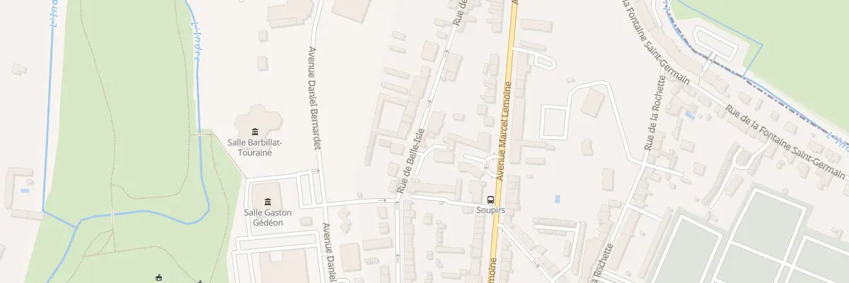 Plan du 44 Rue de Belle-Isle à Châteauroux