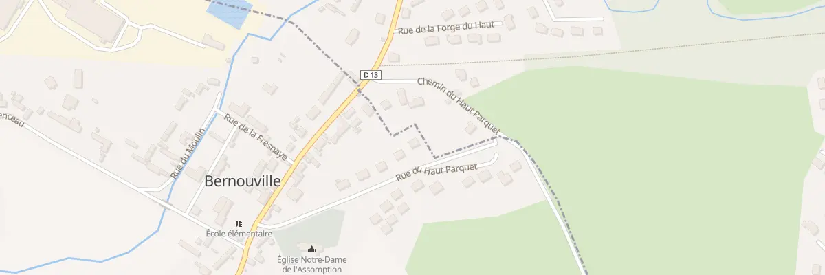 Plan du 13 Rue du Haut Parquet à Bernouville