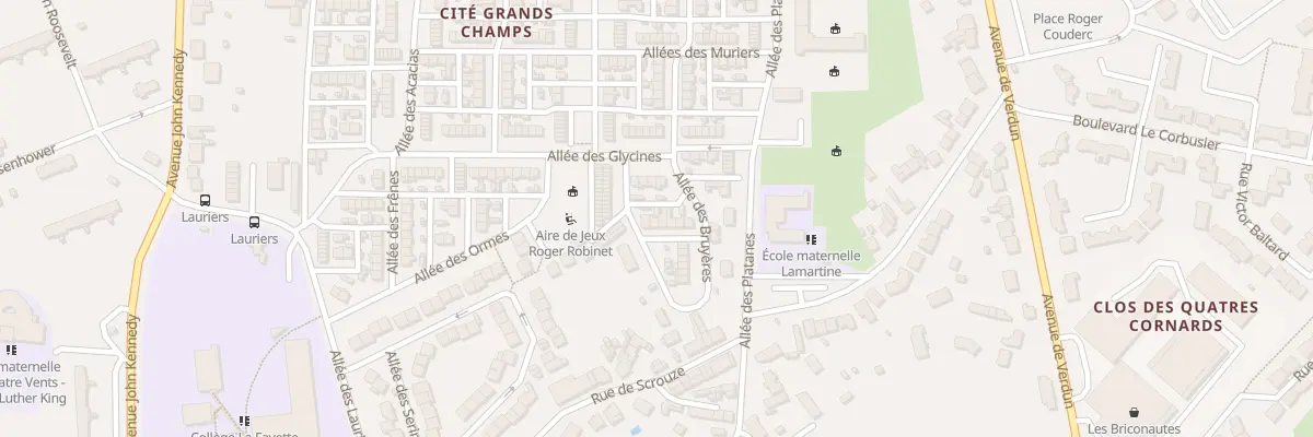 Plan du 3 All des Fougères à Châteauroux