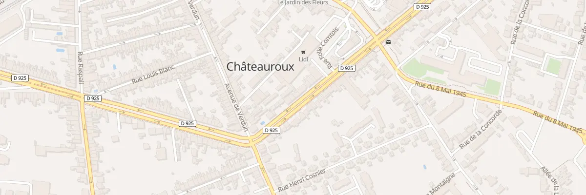 Plan du 142 Bd de Cluis à Châteauroux