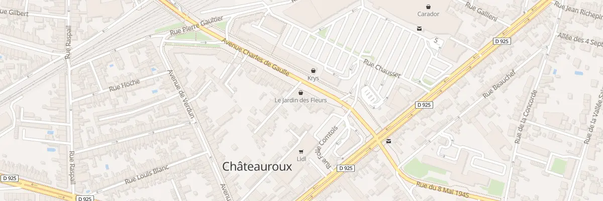 Plan du 134 Av Charles de Gaulle à Châteauroux