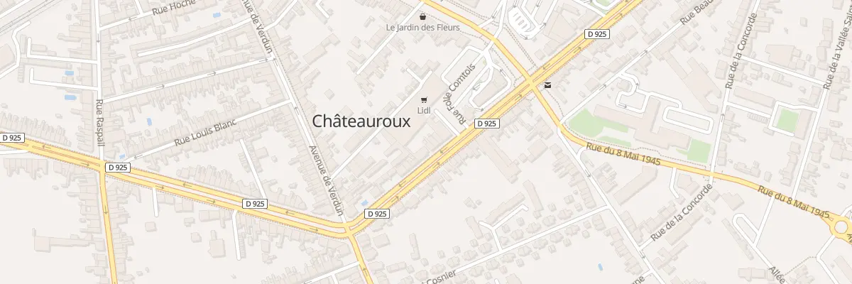 Plan du 134 Bd de Cluis à Châteauroux