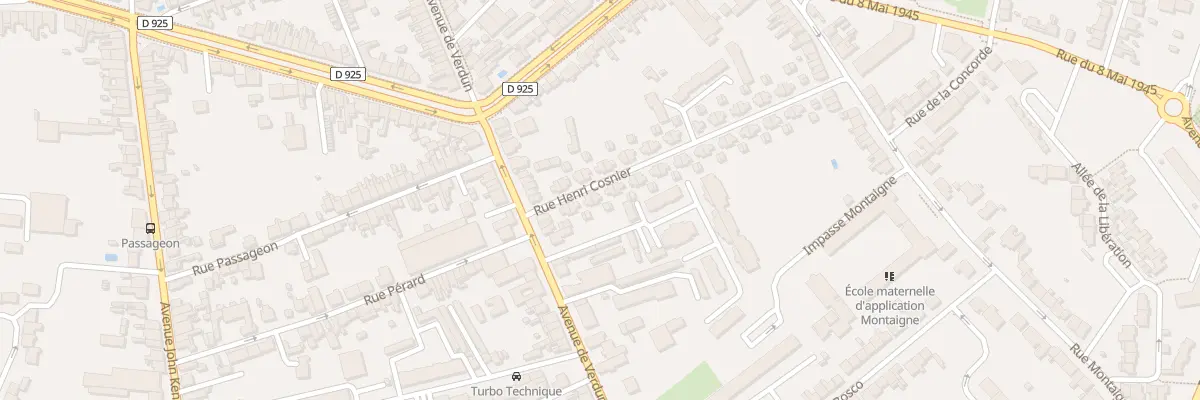 Plan du 8 Rue Henri Cosnier à Châteauroux