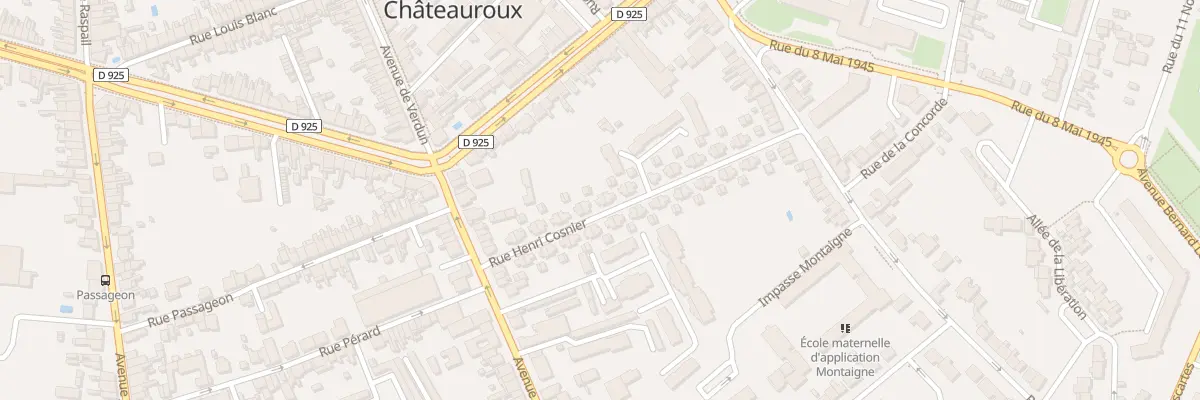 Plan du 17 Rue Henri Cosnier à Châteauroux