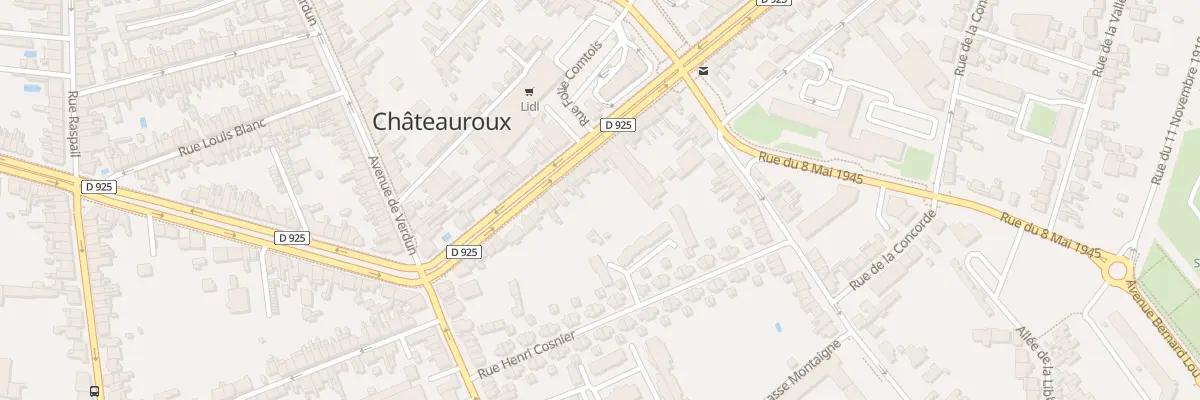 Plan du 191 Bd de Cluis à Châteauroux