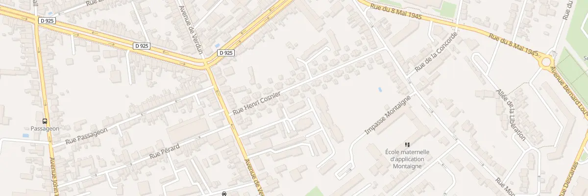 Plan du 18 Rue Henri Cosnier à Châteauroux