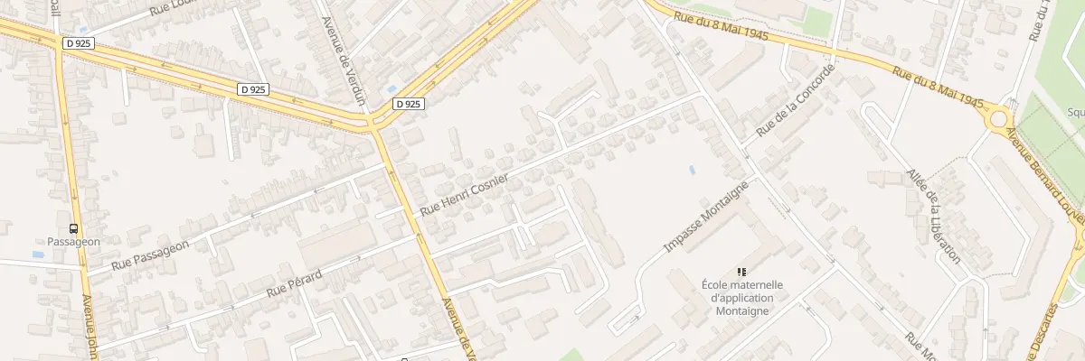Plan du 20 Rue Henri Cosnier à Châteauroux