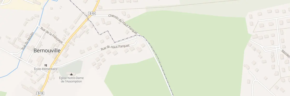 Plan du 28 Rue du Haut Parquet à Bernouville