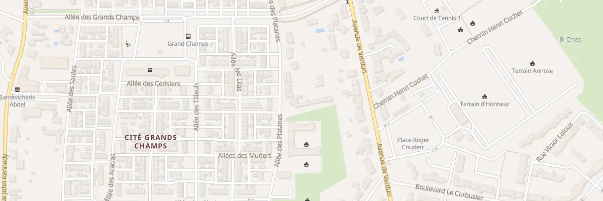 Plan du 59 All des Platanes à Châteauroux