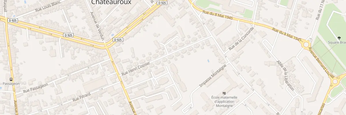 Plan du 28 Rue Henri Cosnier à Châteauroux