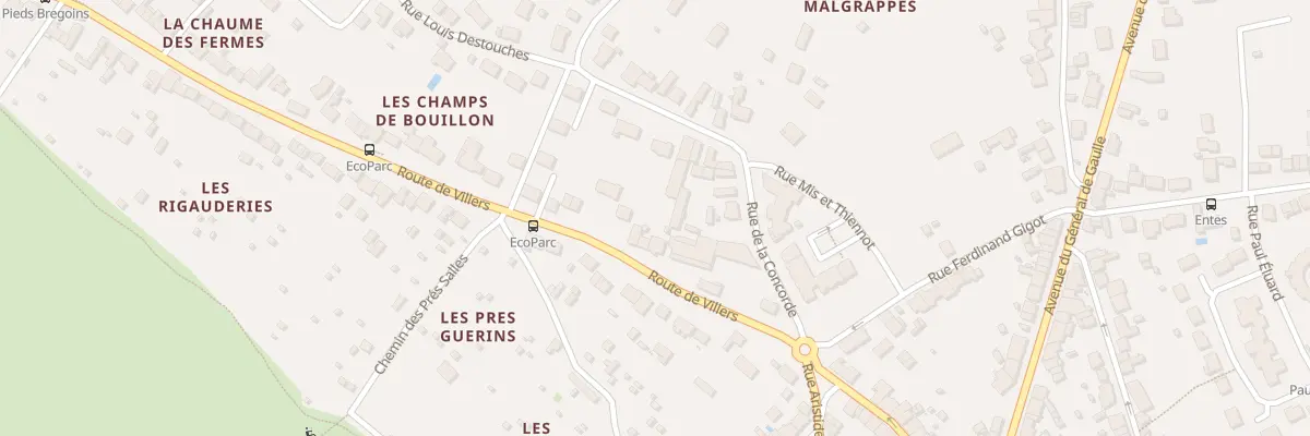 Plan du 7 Rte de Villers à Déols