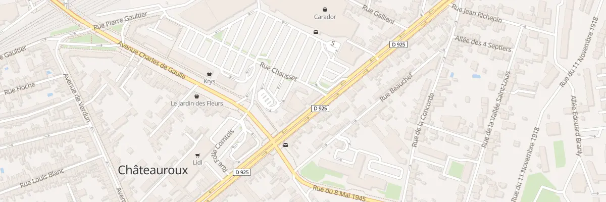 Plan du 102 Bd de Cluis à Châteauroux