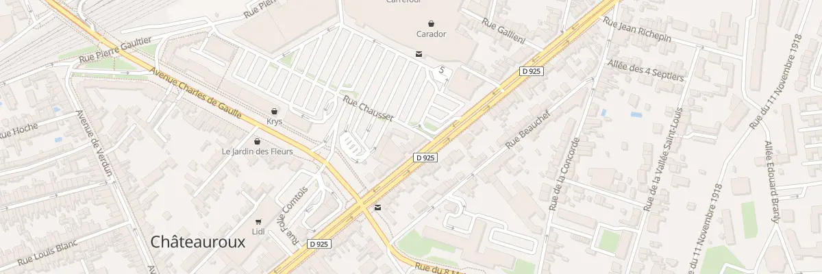 Plan du 98 Bd de Cluis à Châteauroux