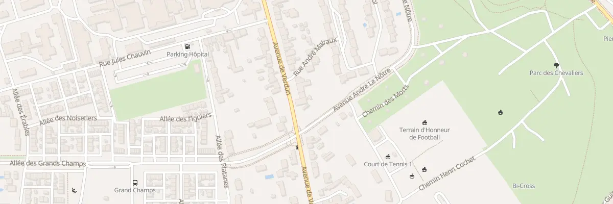Plan du 255 Av de Verdun à Châteauroux