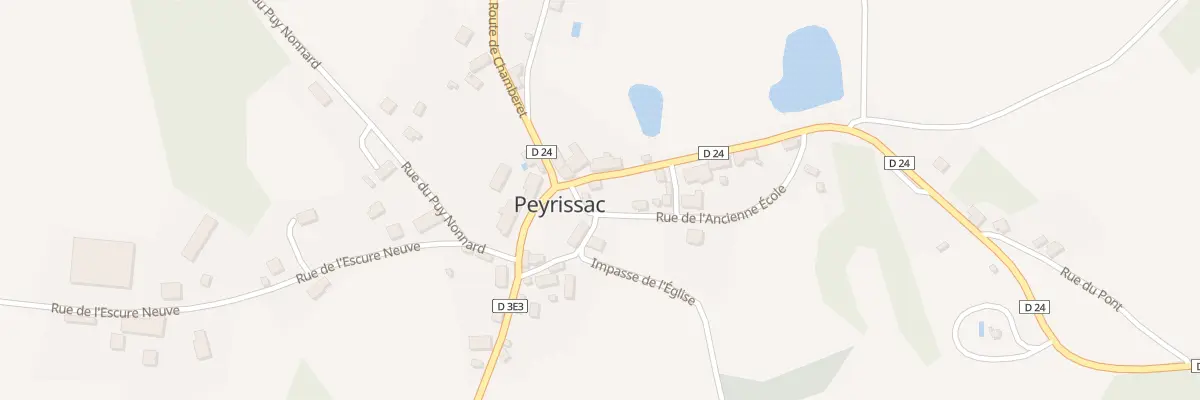 Plan du 2 Rte de Treignac à Peyrissac