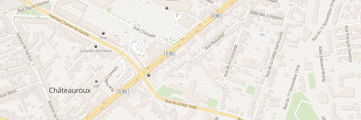 Plan du 131 Bd de Cluis à Châteauroux